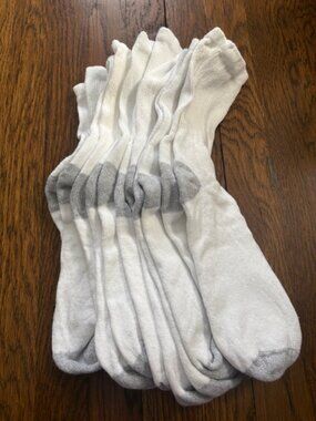 NEW- 6 Pair of White Socks